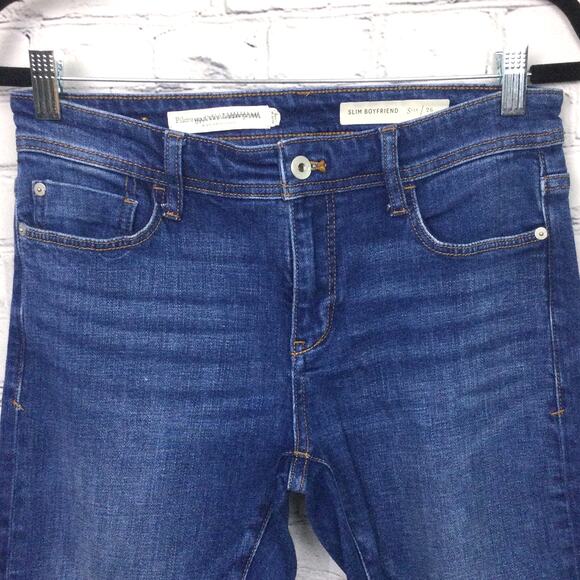 Pilcro and the Letterpress Women's Slim Boyfriend Medium Wash Cropped Jean 26 - Picture 2 of 15